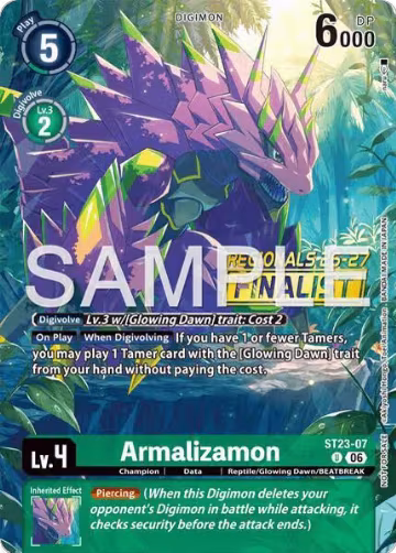 Armalizamon (Regionals 26-27 Season 2 Finalist) (ST23-07 U), Starter Deck 23: Beatbreak — Digimon card price