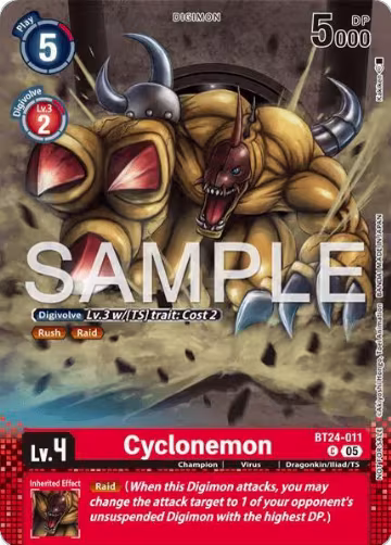 Cyclonemon (Event Pack 10) (BT24-011 C), Time Stranger — Digimon card price