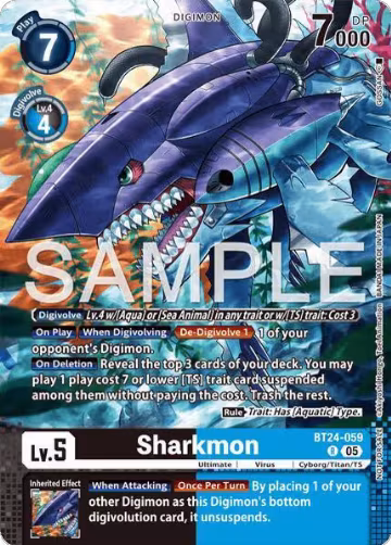 Sharkmon (Event Pack 10) (BT24-059 R), Time Stranger — Digimon card price