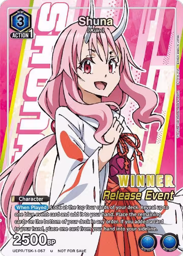 Shuna (Release Event Winner) (UEPR/TSK-1-057), That Time I Got Reincarnated as a Slime Release Event Cards — Union Arena card price