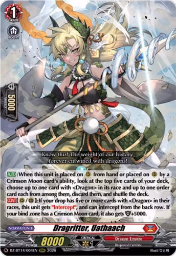 Dragritter, Uathaach (DZ-BT14/004EN), DZ-BT14: Envoys of the Crimson Moon — Vanguard card price