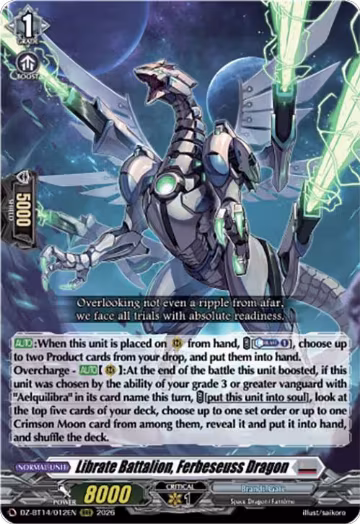 Librate Battalion, Ferbeseuss Dragon (DZ-BT14/012EN), DZ-BT14: Envoys of the Crimson Moon — Vanguard card price