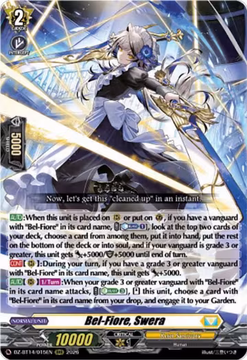 Bel-Fiore, Swera (DZ-BT14/015EN), DZ-BT14: Envoys of the Crimson Moon — Vanguard card price
