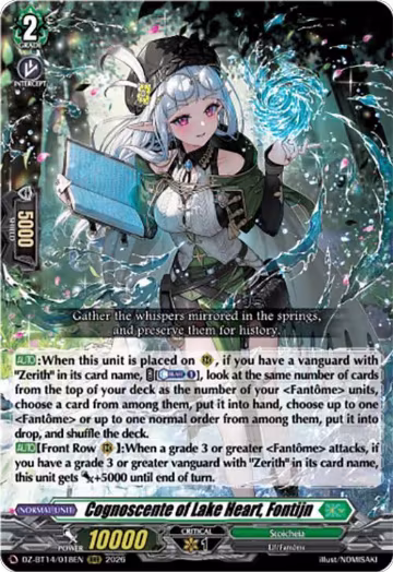 Cognoscente of Lake Heart, Fontijn (DZ-BT14/018EN), DZ-BT14: Envoys of the Crimson Moon — Vanguard card price