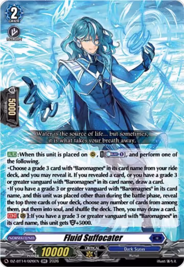 Fluid Suffocater (DZ-BT14/026EN), DZ-BT14: Envoys of the Crimson Moon — Vanguard card price