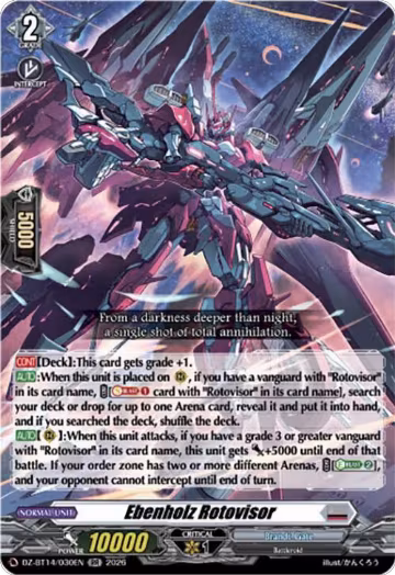 Ebenholz Rotovisor (DZ-BT14/030EN), DZ-BT14: Envoys of the Crimson Moon — Vanguard card price