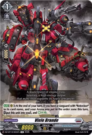 Viele Brande (DZ-BT14/055EN), DZ-BT14: Envoys of the Crimson Moon — Vanguard card price