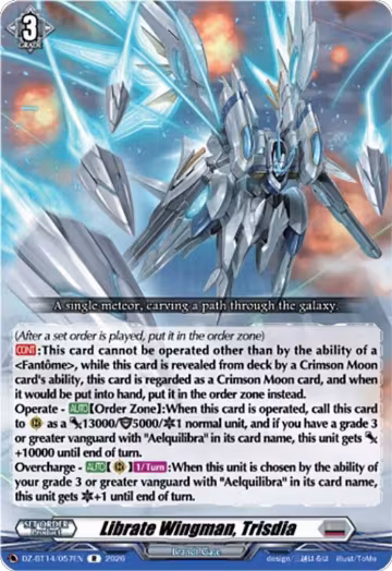 Librate Wingman, Trisdia (DZ-BT14/057EN), DZ-BT14: Envoys of the Crimson Moon — Vanguard card price