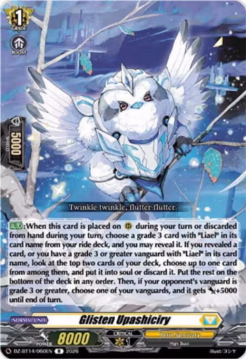 Glisten Upashiciry (DZ-BT14/060EN), DZ-BT14: Envoys of the Crimson Moon — Vanguard card price