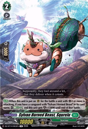 Sylvan Horned Beast, Squrelu (DZ-BT14/063EN), DZ-BT14: Envoys of the Crimson Moon — Vanguard card price
