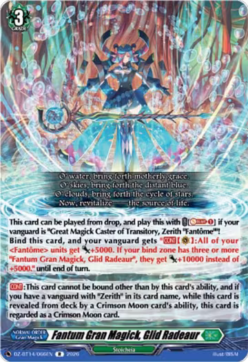 Fantum Gran Magick, Glid Radeaur (DZ-BT14/066EN), DZ-BT14: Envoys of the Crimson Moon — Vanguard card price