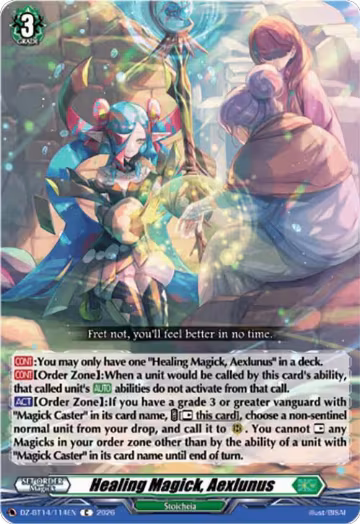 Healing Magick, Aexlunus (DZ-BT14/114EN), DZ-BT14: Envoys of the Crimson Moon — Vanguard card price