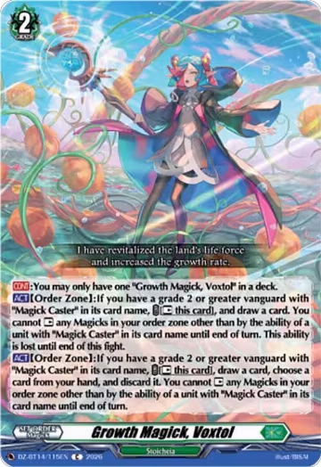 Growth Magick, Voxtol (DZ-BT14/115EN), DZ-BT14: Envoys of the Crimson Moon — Vanguard card price