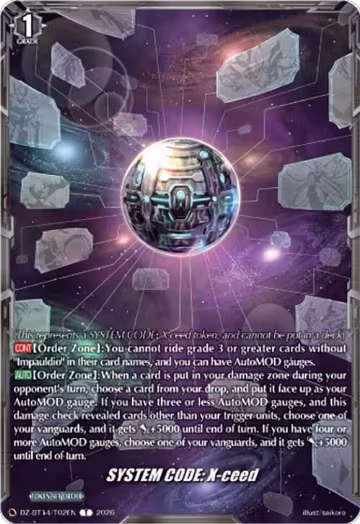 SYSTEM CODE: X-ceed (DZ-BT14/T02EN), DZ-BT14: Envoys of the Crimson Moon — Vanguard card price