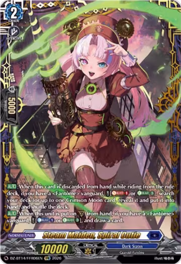 Steam Maiden, Spiral Cutie (FFR) (DZ-BT14/FFR06EN), DZ-BT14: Envoys of the Crimson Moon — Vanguard card price