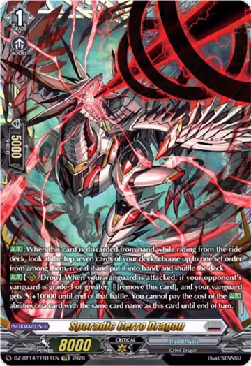 Sporadic Cerro Dragon (FFR) (DZ-BT14/FFR11EN), DZ-BT14: Envoys of the Crimson Moon — Vanguard card price