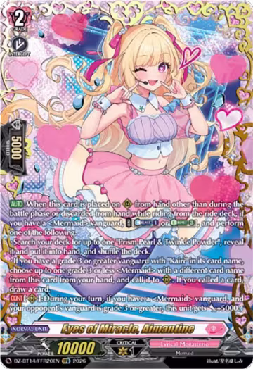Eyes of Miracle, Aimantine (FFR) (DZ-BT14/FFR20EN), DZ-BT14: Envoys of the Crimson Moon — Vanguard card price