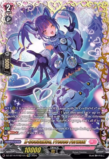 X-CeeDaNCe, Precee Forwatt (FFR) (DZ-BT14/FFR21EN), DZ-BT14: Envoys of the Crimson Moon — Vanguard card price