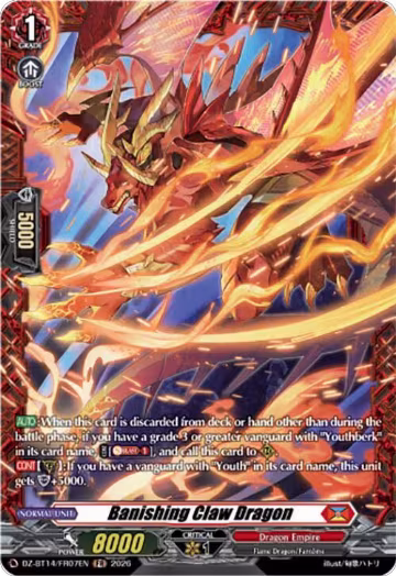 Banishing Claw Dragon (FR) (DZ-BT14/FR07EN), DZ-BT14: Envoys of the Crimson Moon — Vanguard card price