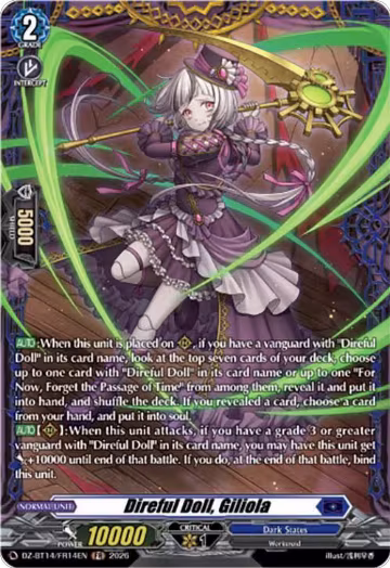 Direful Doll, Giliola (FR) (DZ-BT14/FR14EN), DZ-BT14: Envoys of the Crimson Moon — Vanguard card price