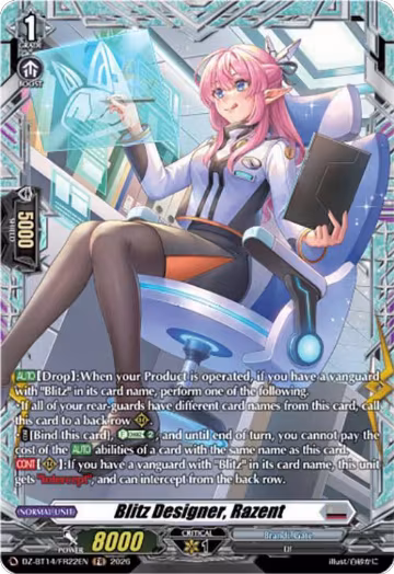 Blitz Designer, Razent (FR) (DZ-BT14/FR22EN), DZ-BT14: Envoys of the Crimson Moon — Vanguard card price