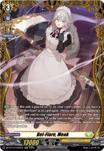 Bel-Fiore, Meak (FR) (DZ-BT14/FR25EN), DZ-BT14: Envoys of the Crimson Moon — Vanguard card price