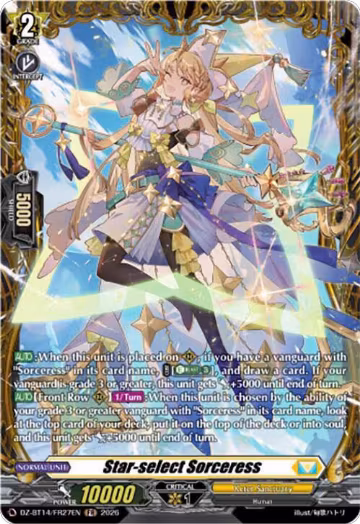 Star-select Sorceress (FR) (DZ-BT14/FR27EN), DZ-BT14: Envoys of the Crimson Moon — Vanguard card price