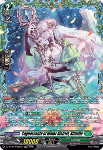 Cognoscente of Water District, Rituella (FR) (DZ-BT14/FR35EN), DZ-BT14: Envoys of the Crimson Moon — Vanguard card price