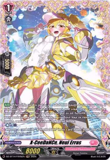 X-CeeDaNCe, Neui Erras (FR) (DZ-BT14/FR45EN), DZ-BT14: Envoys of the Crimson Moon — Vanguard card price