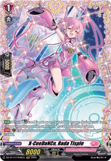 X-CeeDaNCe, Rada Tisple (FR) (DZ-BT14/FR46EN), DZ-BT14: Envoys of the Crimson Moon — Vanguard card price