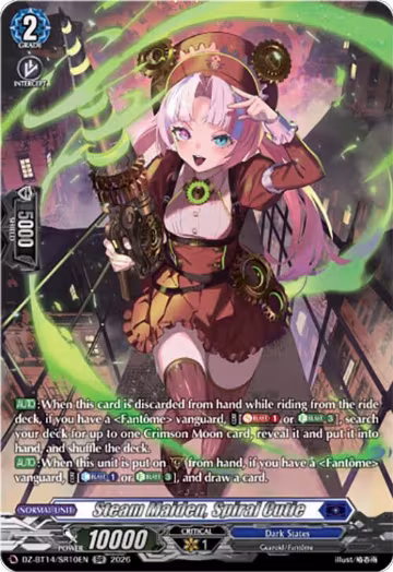 Steam Maiden, Spiral Cutie (SR) (DZ-BT14/SR10EN), DZ-BT14: Envoys of the Crimson Moon — Vanguard card price