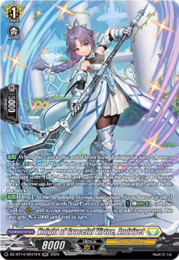 Knight of Graceful Virtue, Andrivet (SR) (DZ-BT14/SR31EN), DZ-BT14: Envoys of the Crimson Moon — Vanguard card price