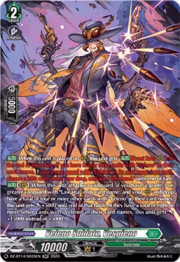 Veleno Soldato, Vespieno (SR) (DZ-BT14/SR35EN), DZ-BT14: Envoys of the Crimson Moon — Vanguard card price