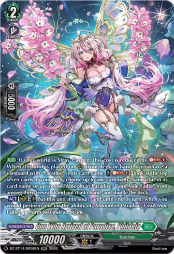 One Who Arrived at Paradise, Phildeia (SR) (DZ-BT14/SR38EN), DZ-BT14: Envoys of the Crimson Moon — Vanguard card price