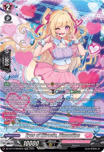 Eyes of Miracle, Aimantine (SR) (DZ-BT14/SR40EN), DZ-BT14: Envoys of the Crimson Moon — Vanguard card price