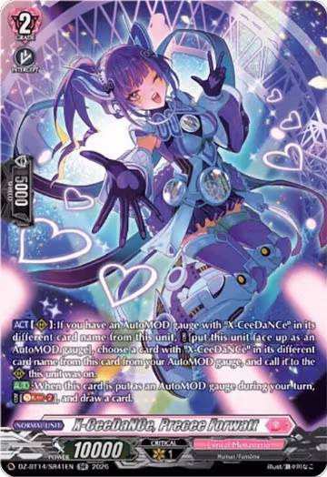 X-CeeDaNCe, Precee Forwatt (SR) (DZ-BT14/SR41EN), DZ-BT14: Envoys of the Crimson Moon — Vanguard card price