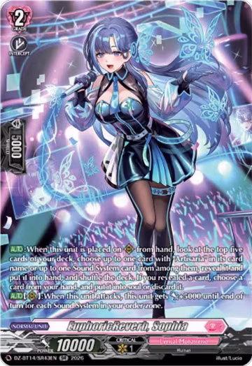 EuphoricReverb, Sophia (SR) (DZ-BT14/SR43EN), DZ-BT14: Envoys of the Crimson Moon — Vanguard card price