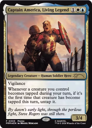 Captain America, Living Legend (3), Media Promos — Magic card price