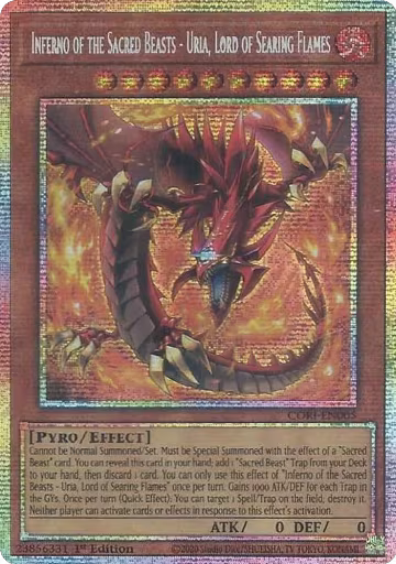 Inferno of the Sacred Beasts - Uria, Lord of Searing Flames (Starlight Rare) (CORI-EN005), Chaos Origins — Yu-Gi-Oh! card price