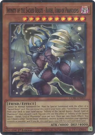 Infinity of the Sacred Beasts - Raviel, Lord of Phantasms (CORI-EN007), Chaos Origins — Yu-Gi-Oh! card price
