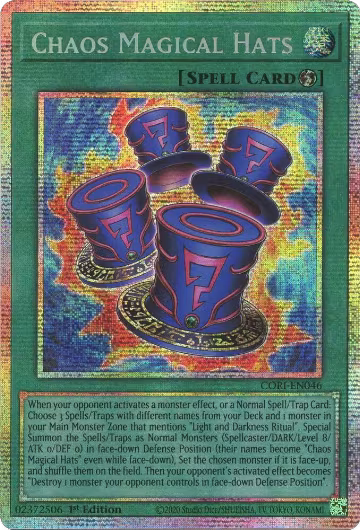 Chaos Magical Hats (Starlight Rare) (CORI-EN046), Chaos Origins — Yu-Gi-Oh! card price