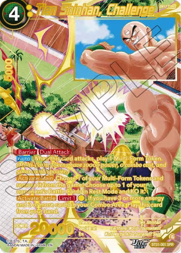 Tien Shinhan, Challenge (SPR) (BT31-061), Impact Beyond Dimensions — DB Super card price