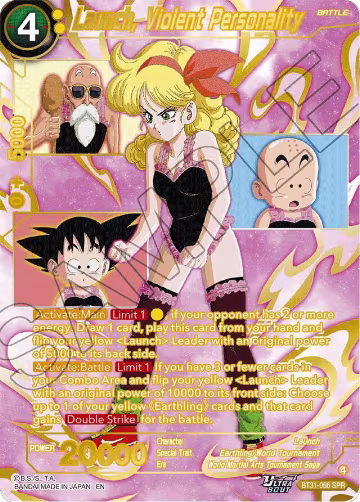 Launch, Violent Personality (SPR) (BT31-066), Impact Beyond Dimensions — DB Super card price