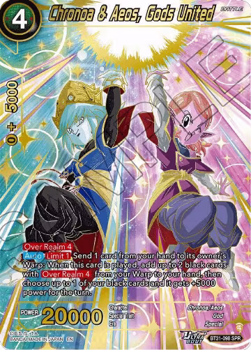 Chronoa & Aeos, Gods United (SPR) (BT31-098), Impact Beyond Dimensions — DB Super card price