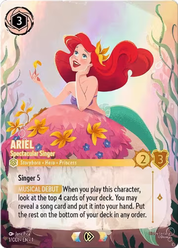 Ariel - Spectacular Singer (1), Disney Lorcana Promo Cards — Lorcana card price