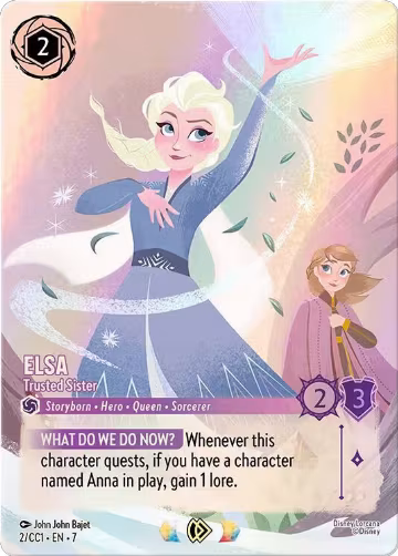 Elsa - Trusted Sister (2), Disney Lorcana Promo Cards — Lorcana card price