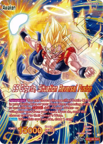Son Goku & Vegeta // SS Gogeta, Situation Reversal Fusion (SLR) (BT31-001), Impact Beyond Dimensions — DB Super card price