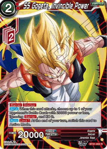 SS Gogeta, Invincible Power (BT31-003), Impact Beyond Dimensions — DB Super card price