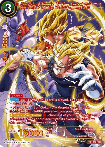 Son Goku & Vegeta, Battling Against Evil (SPR) (BT31-010), Impact Beyond Dimensions — DB Super card price