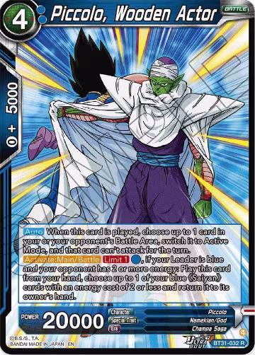 Piccolo, Wooden Actor (BT31-032), Impact Beyond Dimensions — DB Super card price